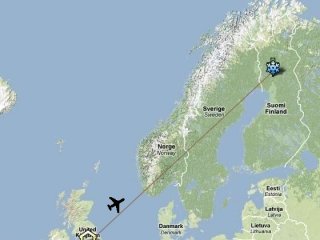 Map of air flight route Map of air flight route