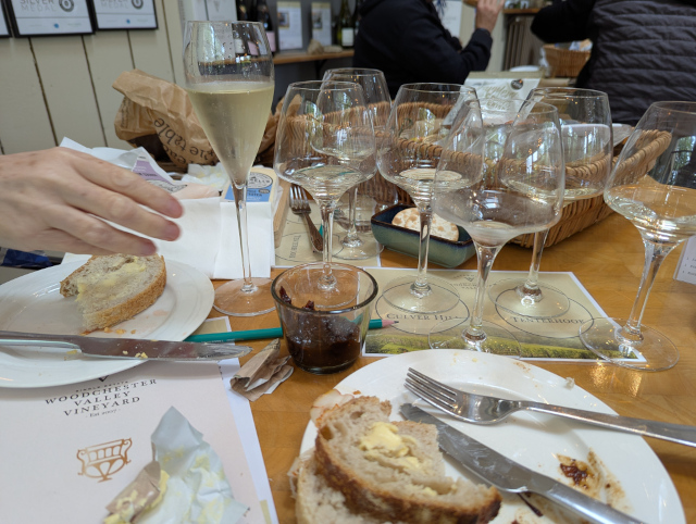 Wine tasting.