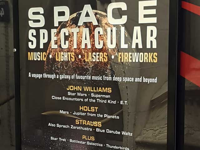 Space Spectacular poster. Space Spectacular poster.