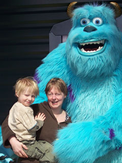 Posing with Monsters Inc.